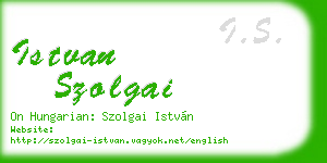 istvan szolgai business card